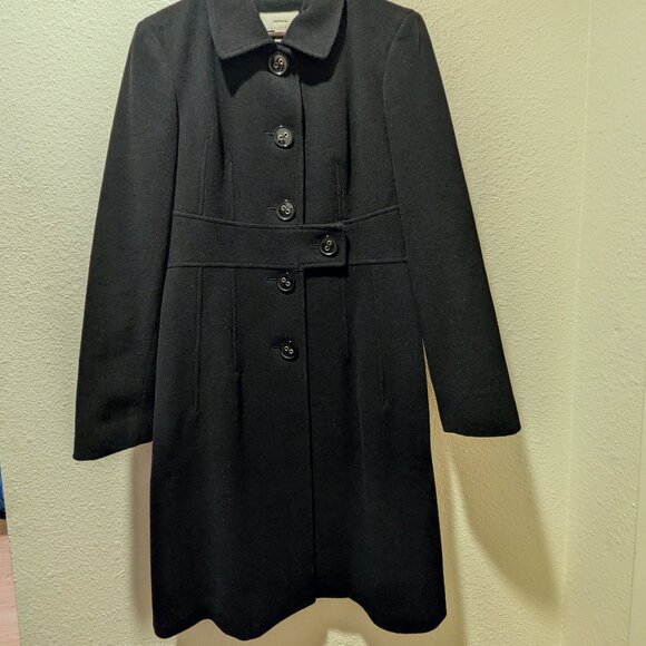 Black Wool Coat Size Small - Picture 10 of 11